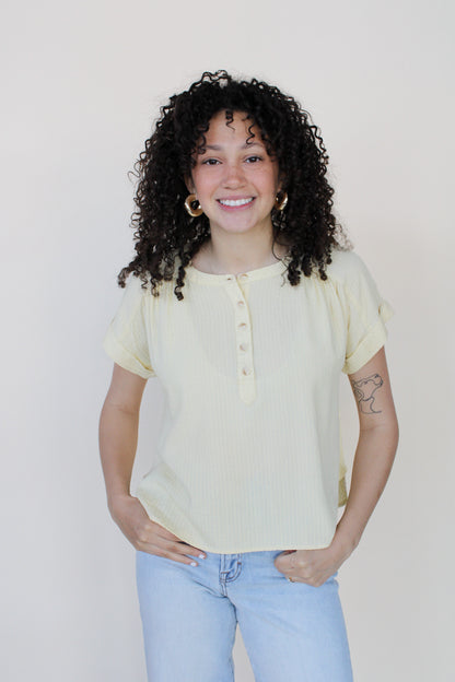 Ruched Short Sleeve Top