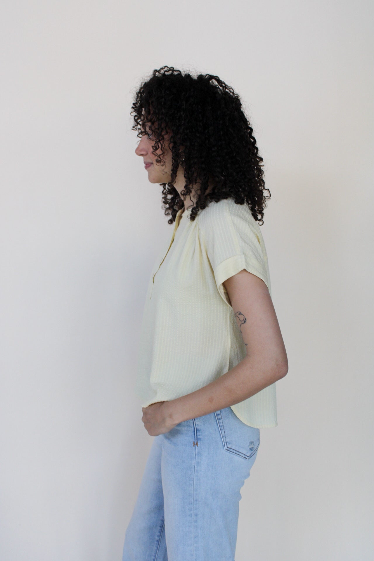 Ruched Short Sleeve Top