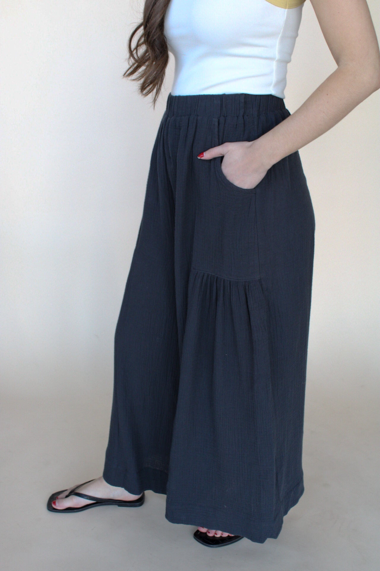 Gemma Gauze Wide Leg Pant