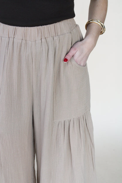 Gemma Gauze Wide Leg Pant
