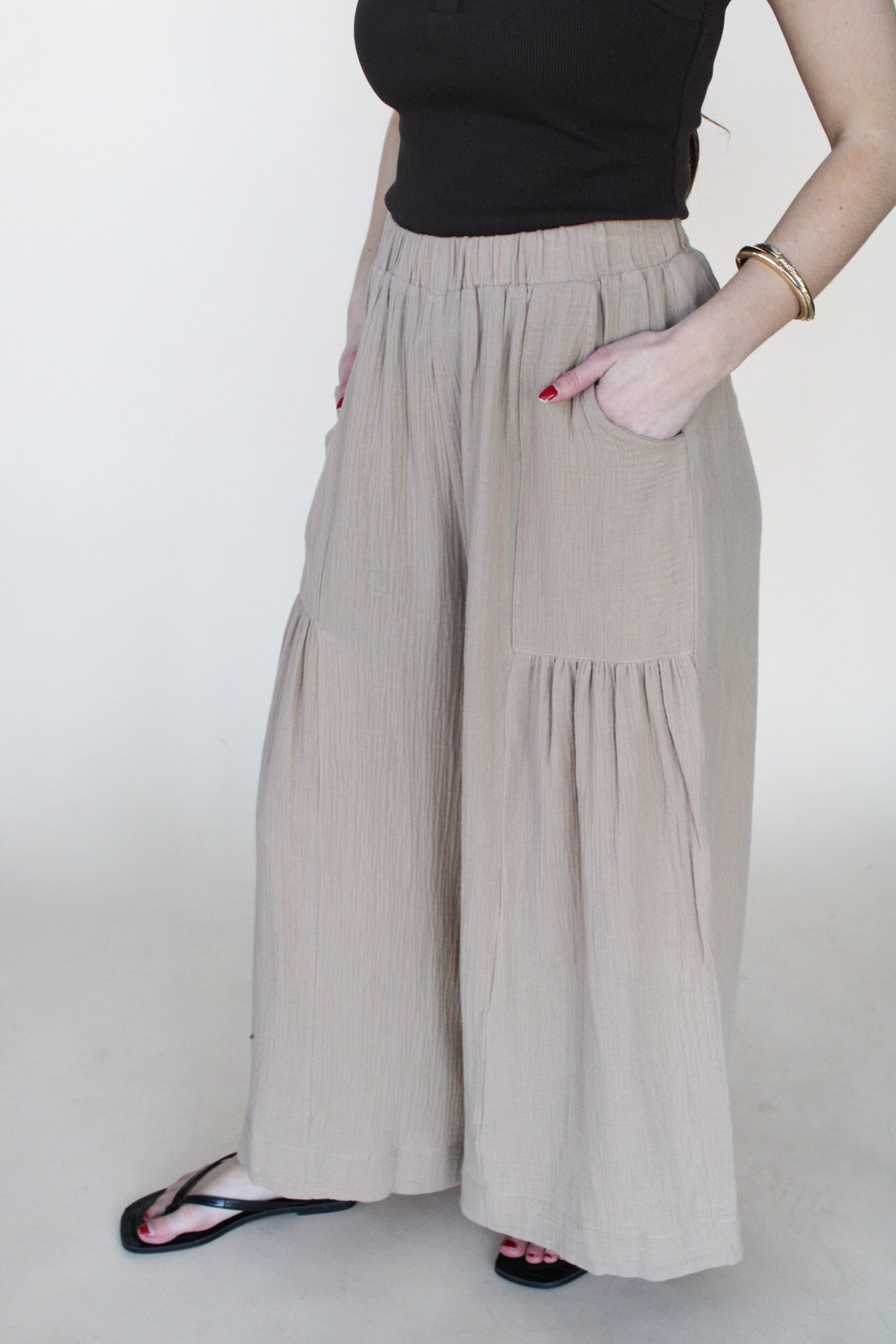 Gemma Gauze Wide Leg Pant