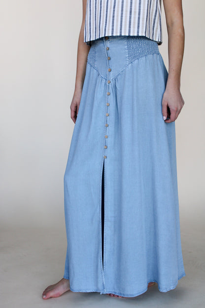 Bianca Chambray Maxi Skirt