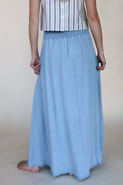 Bianca Chambray Maxi Skirt