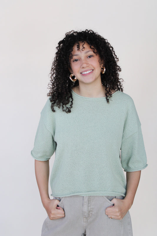 Raw Edge Knit Sweater