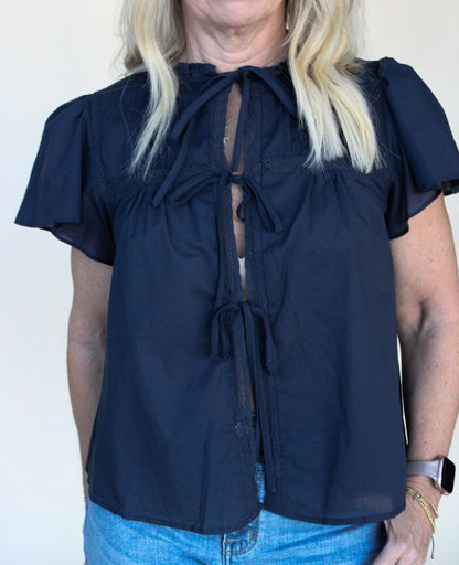 Eloise Front Tie Blouse