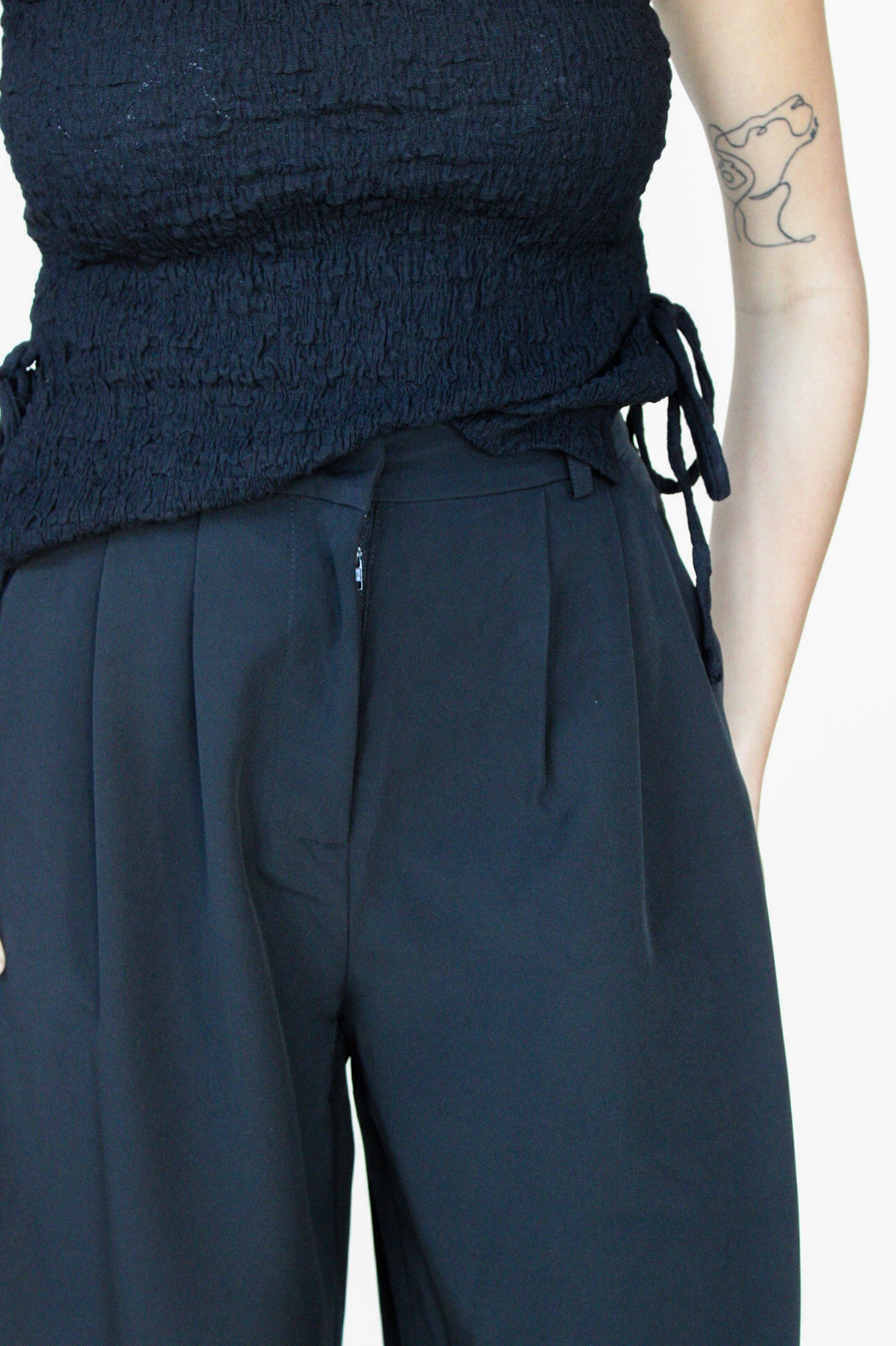 Mae Solid Pleated Slacks