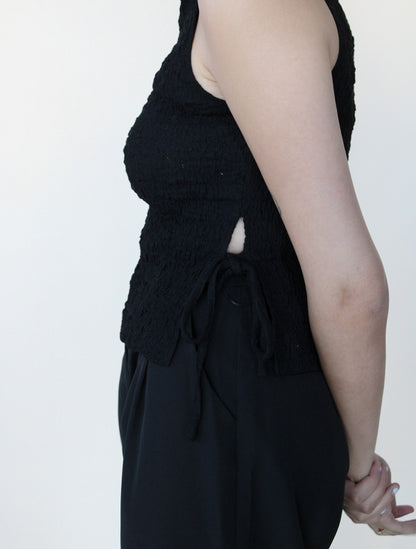 Marina Texture Tie Top