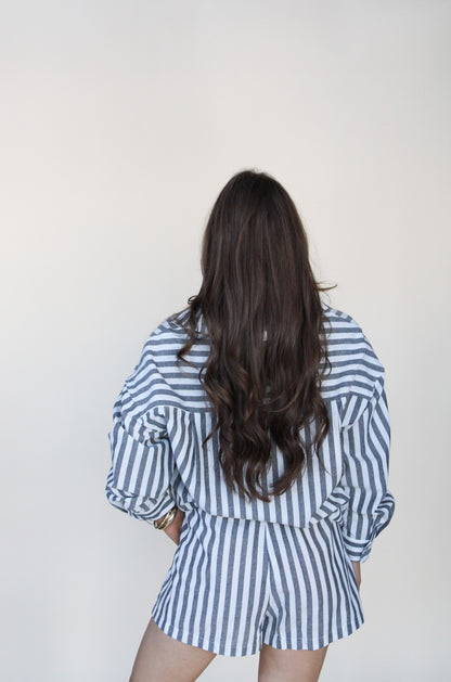 BILLIE STRIPED ELASTIC SHORT