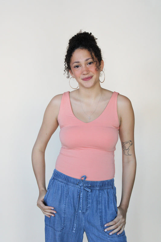 Brett Basic V Neck Tank