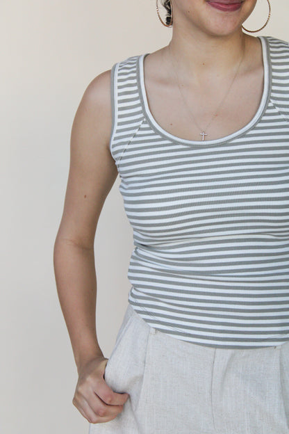 Nella Striped Cotton Tank
