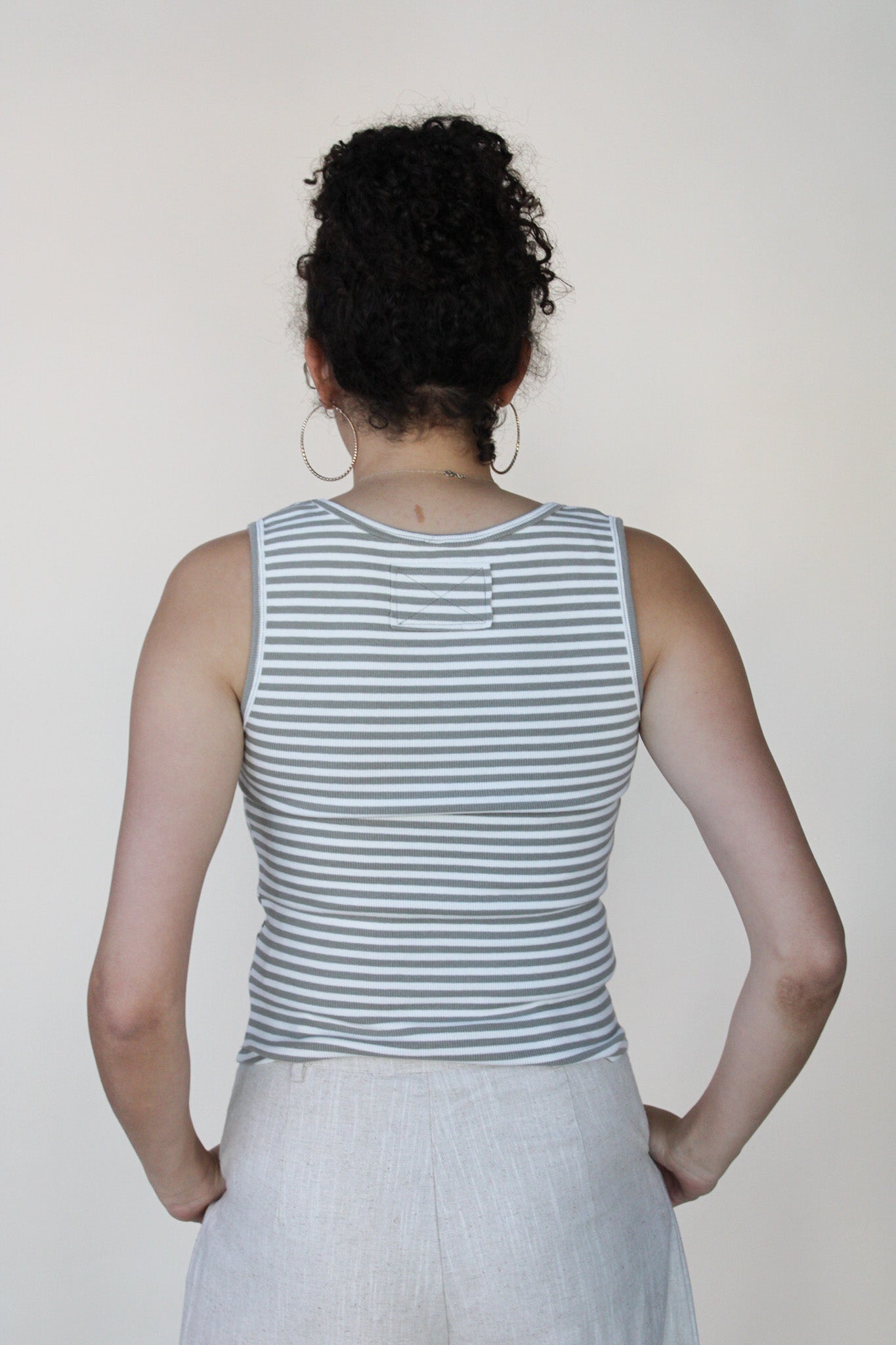 Nella Striped Cotton Tank