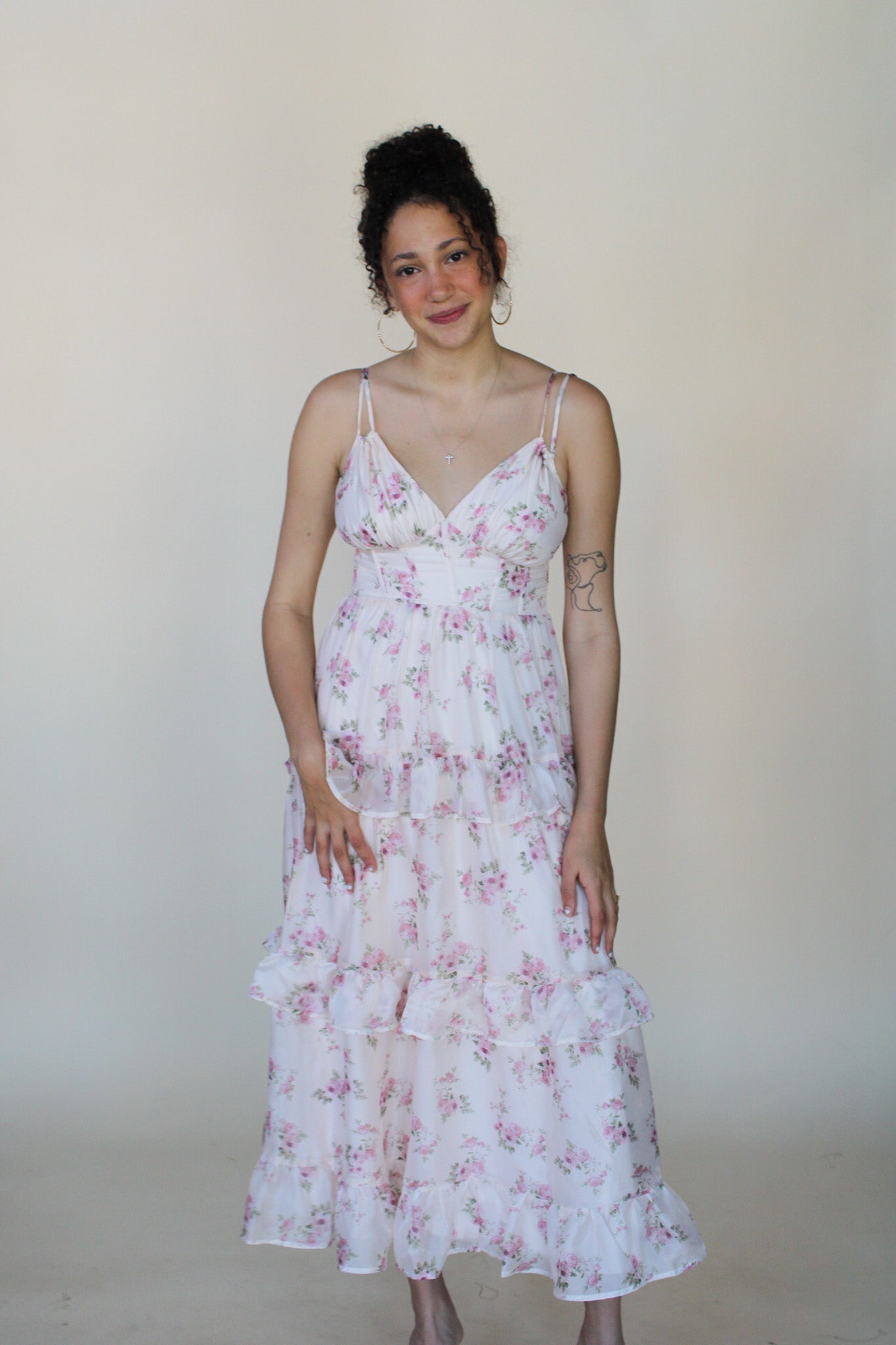 Roxi Floral Ruffle Maxi Dress