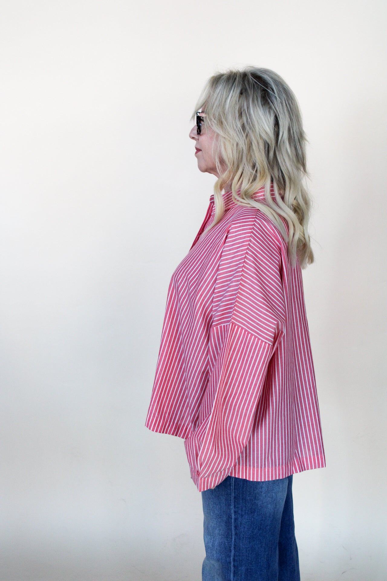 Josslyn Pink Button Up