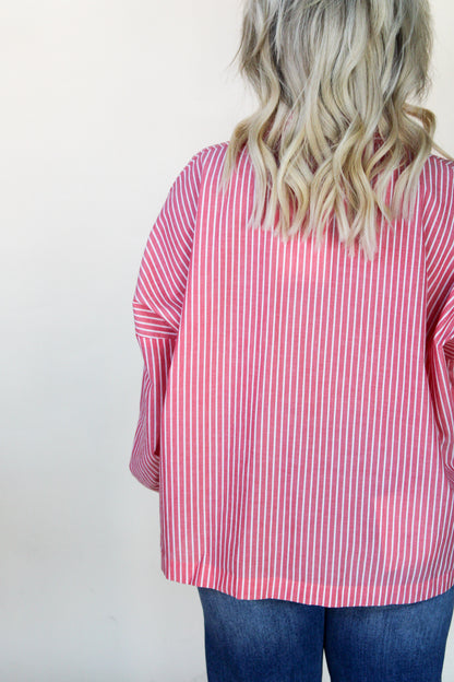 Josslyn Pink Button Up