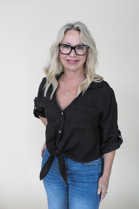 Milio Milano 100% Linen Top