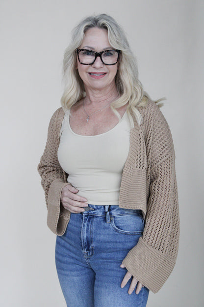 Sutton Textured Crop Cardigan