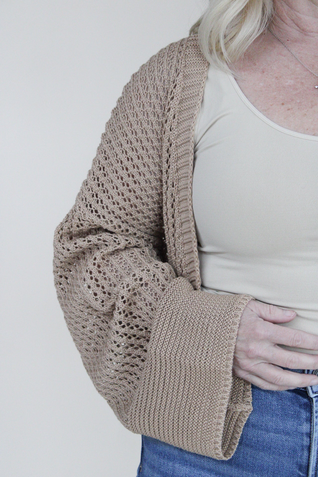 Sutton Textured Crop Cardigan