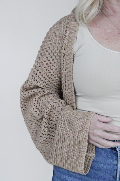 Sutton Textured Crop Cardigan