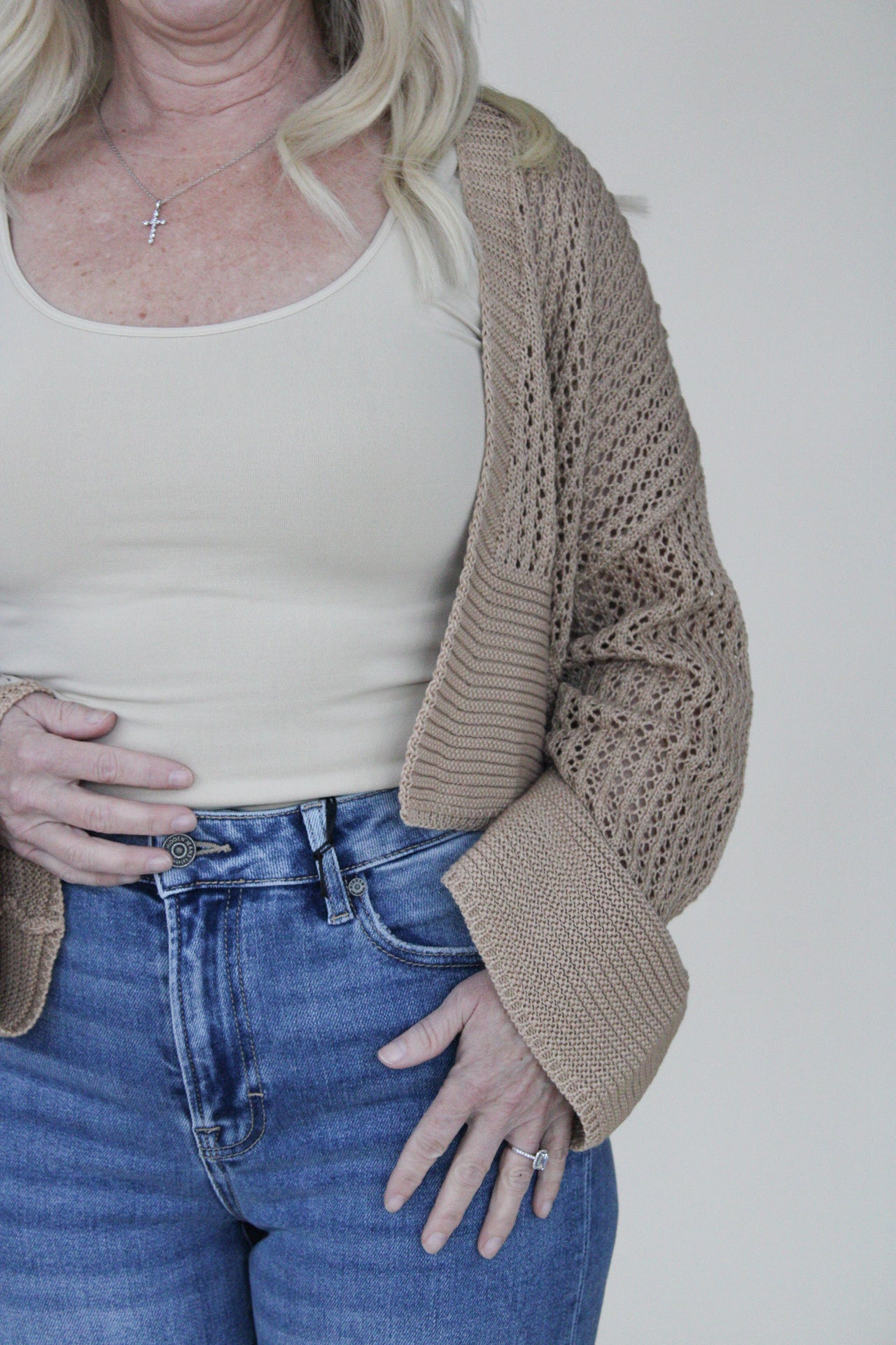 Sutton Textured Crop Cardigan