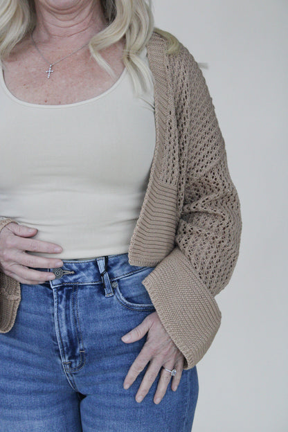 Sutton Textured Crop Cardigan