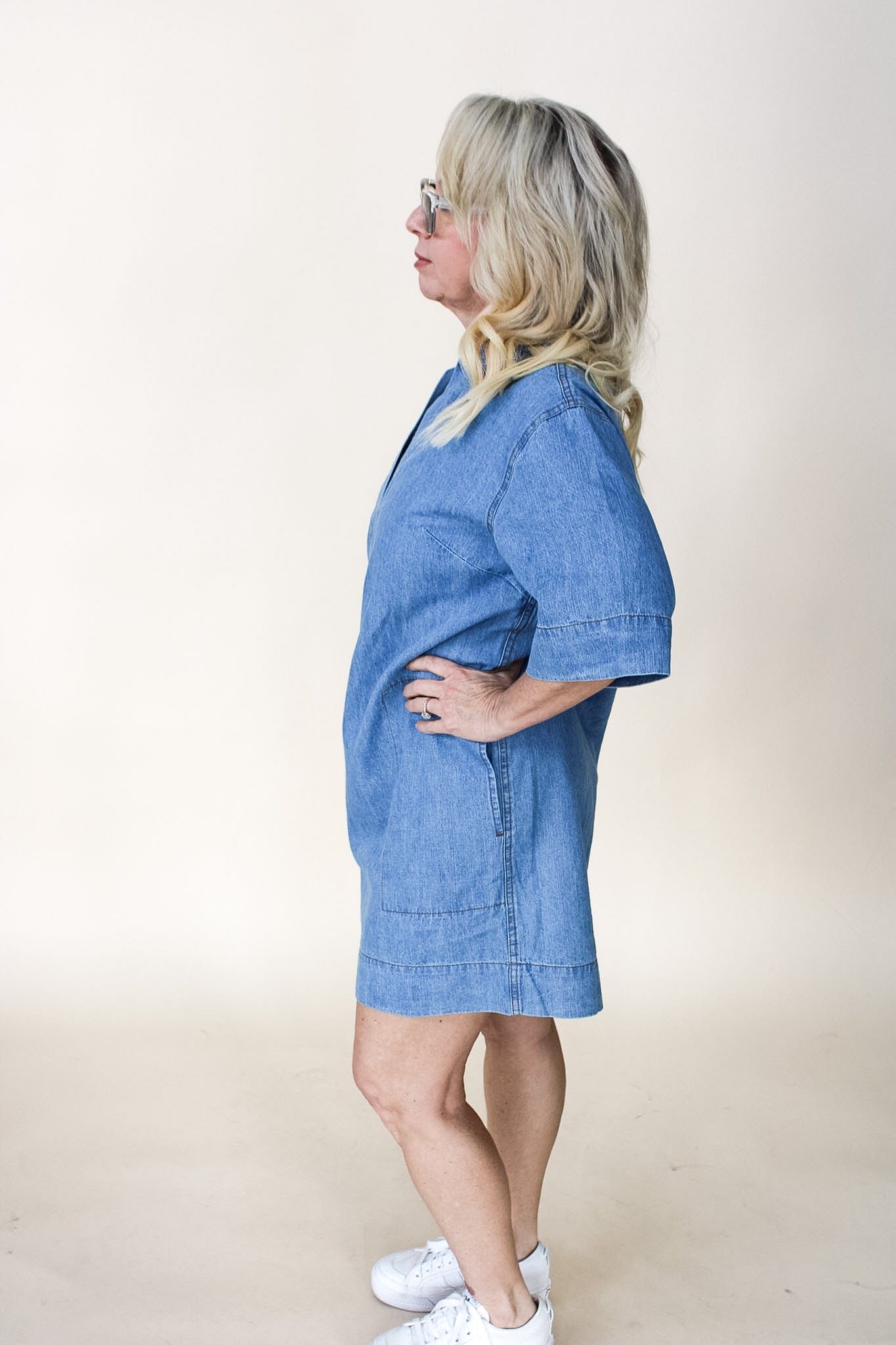 Evalini Denim Mini Dress