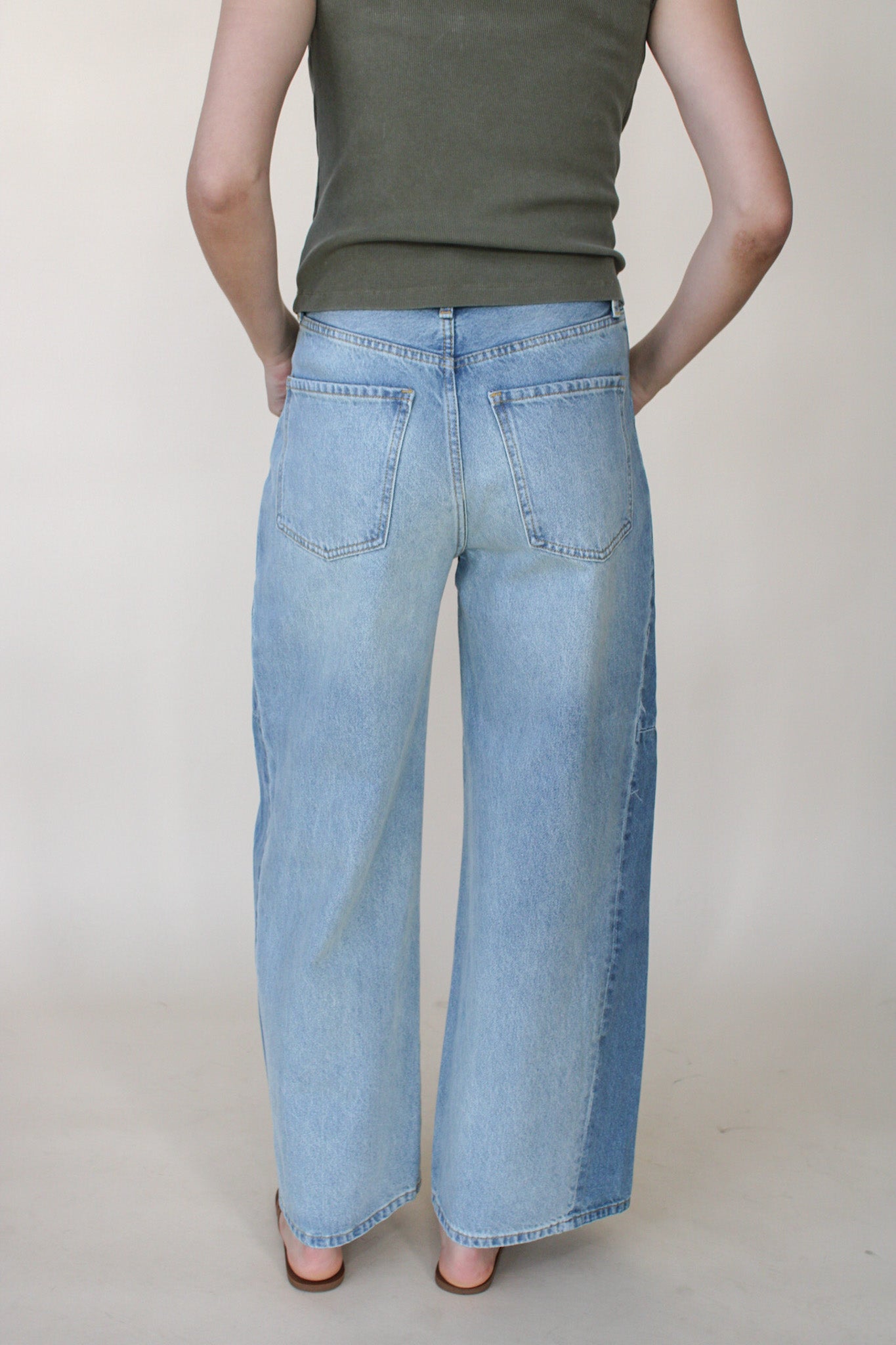 Kenna Mixed Denim Pant