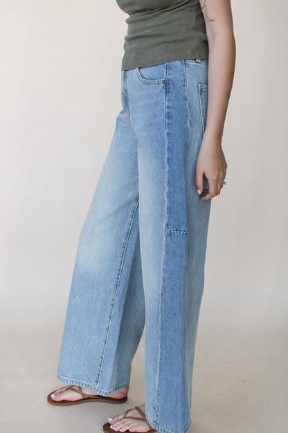 Kenna Mixed Denim Pant
