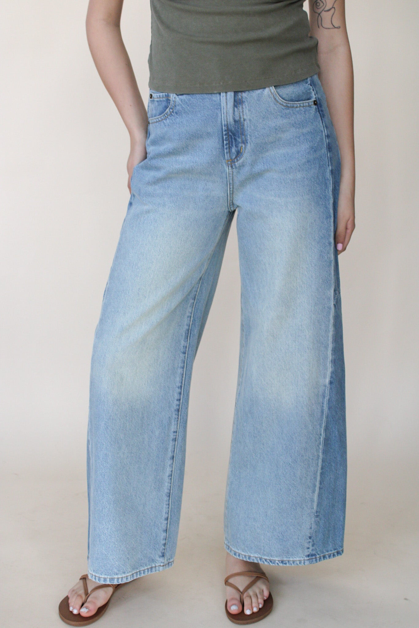 Kenna Mixed Denim Pant
