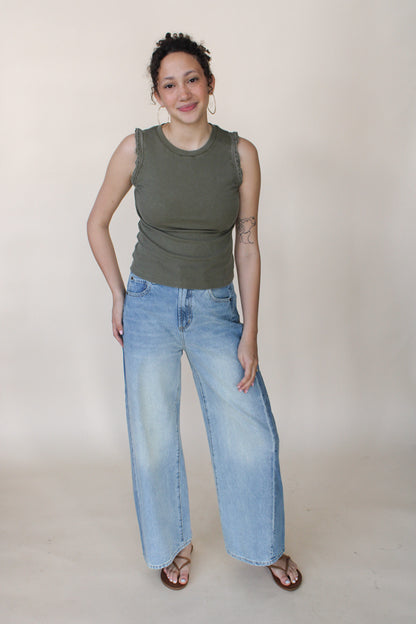 Kenna Mixed Denim Pant