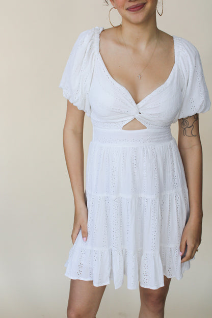 Isabelle Eyelet Mini Dress