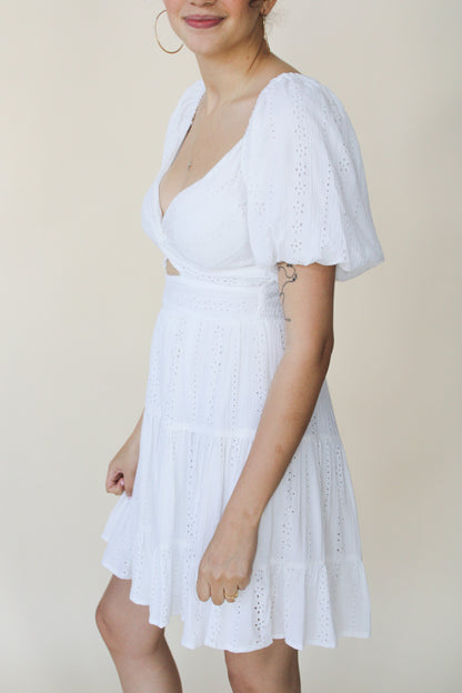 Isabelle Eyelet Mini Dress