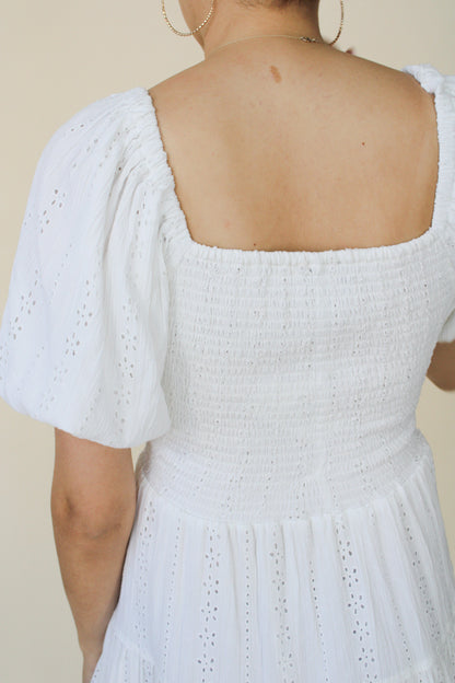 Isabelle Eyelet Mini Dress