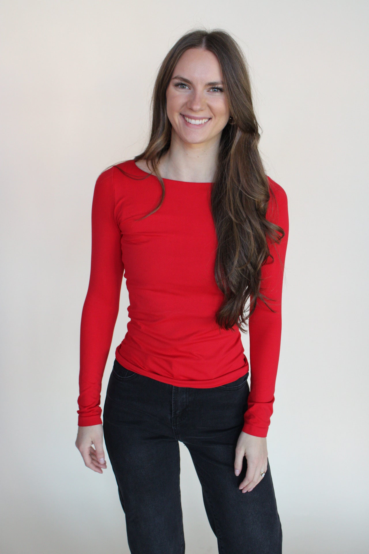 Clean Line Boat Neck Top