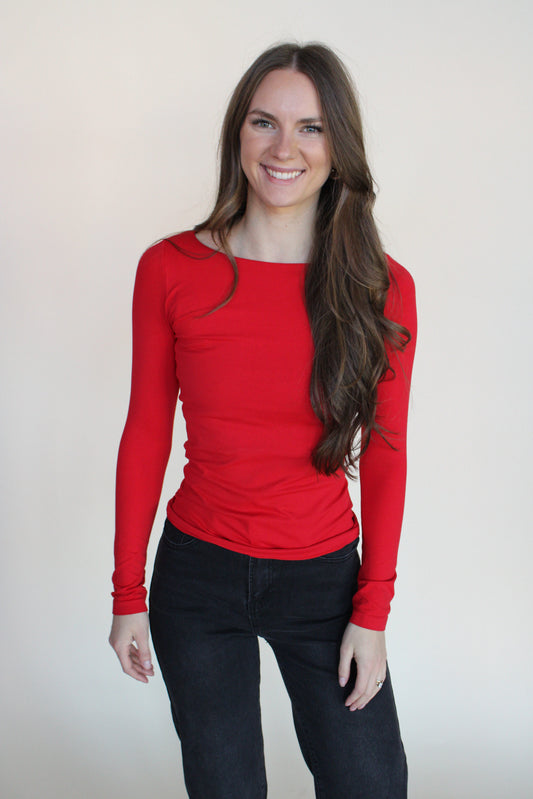 Clean Line Boat Neck Top