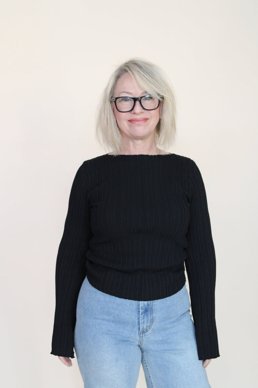 Shaine Ribbed Long Sleeve Top