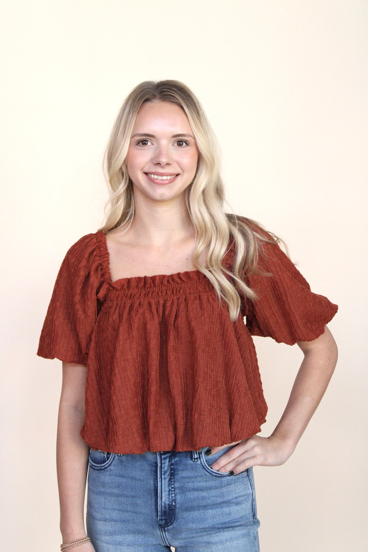 Lane Rust Floral Blouse