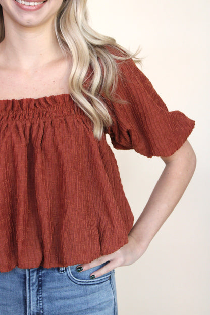 Lane Rust Floral Blouse