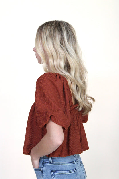 Lane Rust Floral Blouse