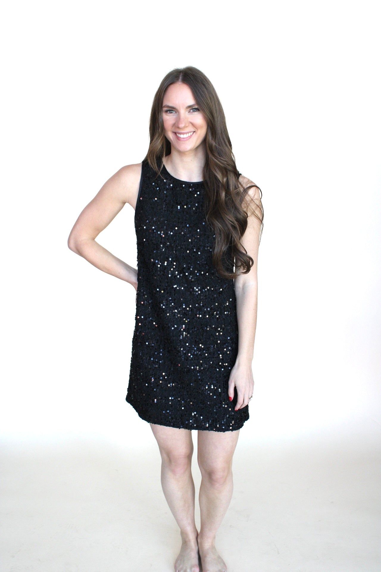 Special Occasion Black Sequin Mini Dress