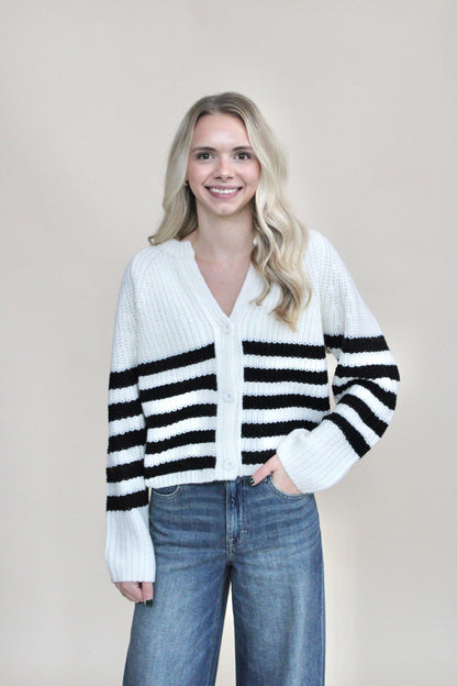 Abigail Striped Button-Front