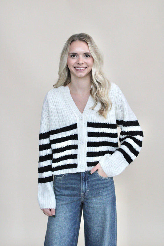 Abigail Striped Button-Front