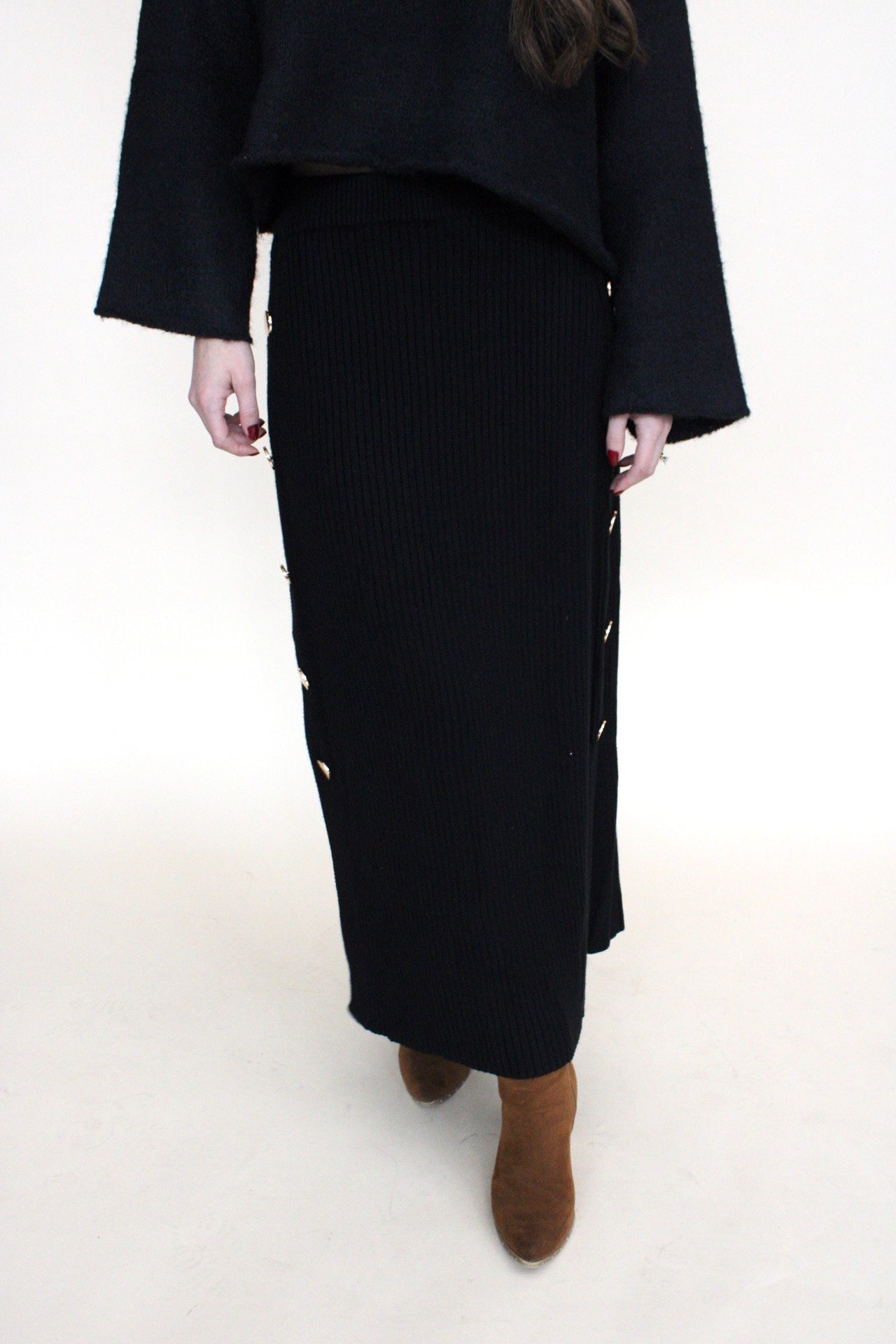 Mandy Ribbed Maxi Skirt