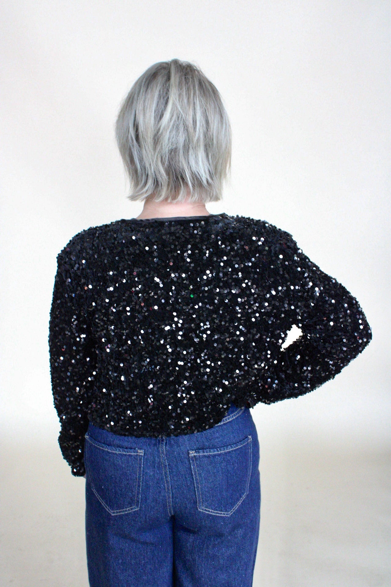 Sequin Ribbon Bow Jacket