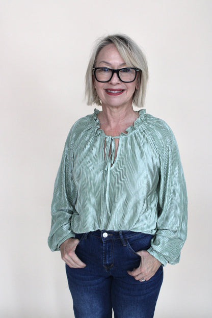 Briana Ruffle Neck Blouse