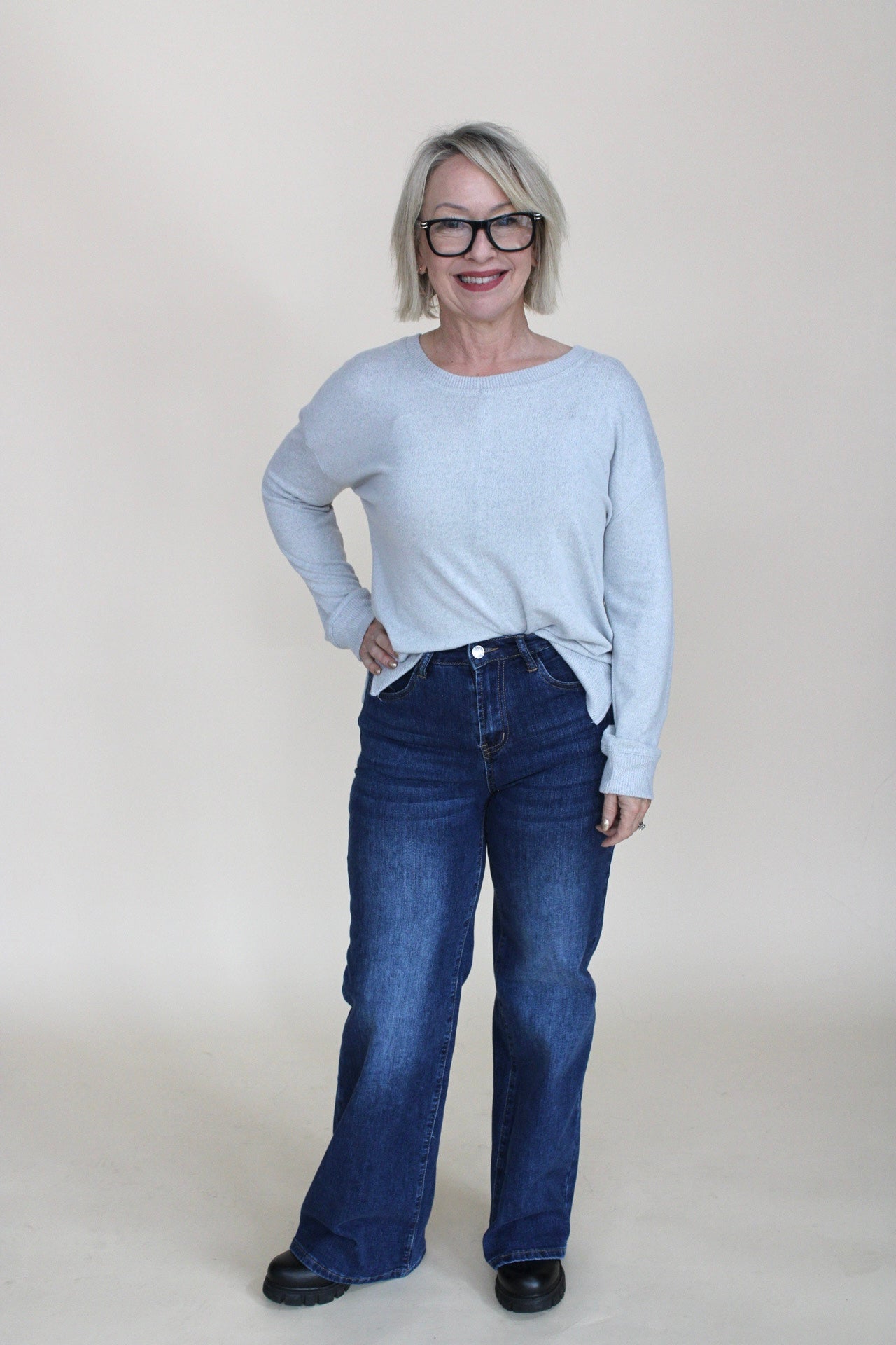 Hacci Brushed Knit Top