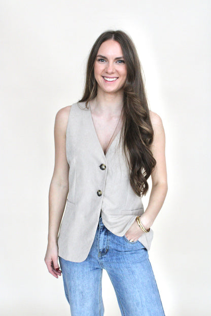 Mallory Button Up Vest