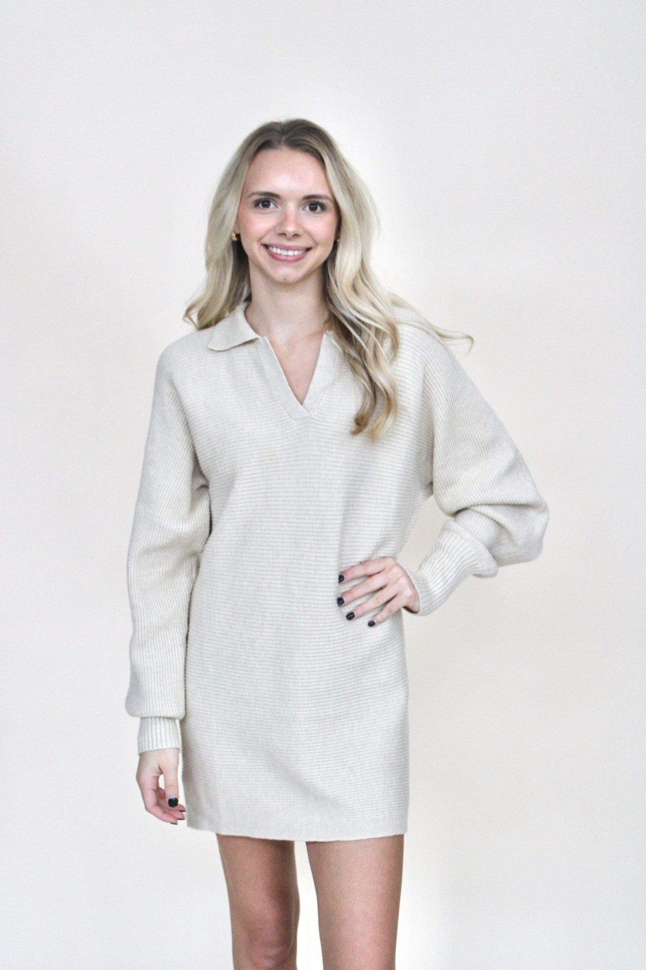 Sasha Collared Sweater Dress