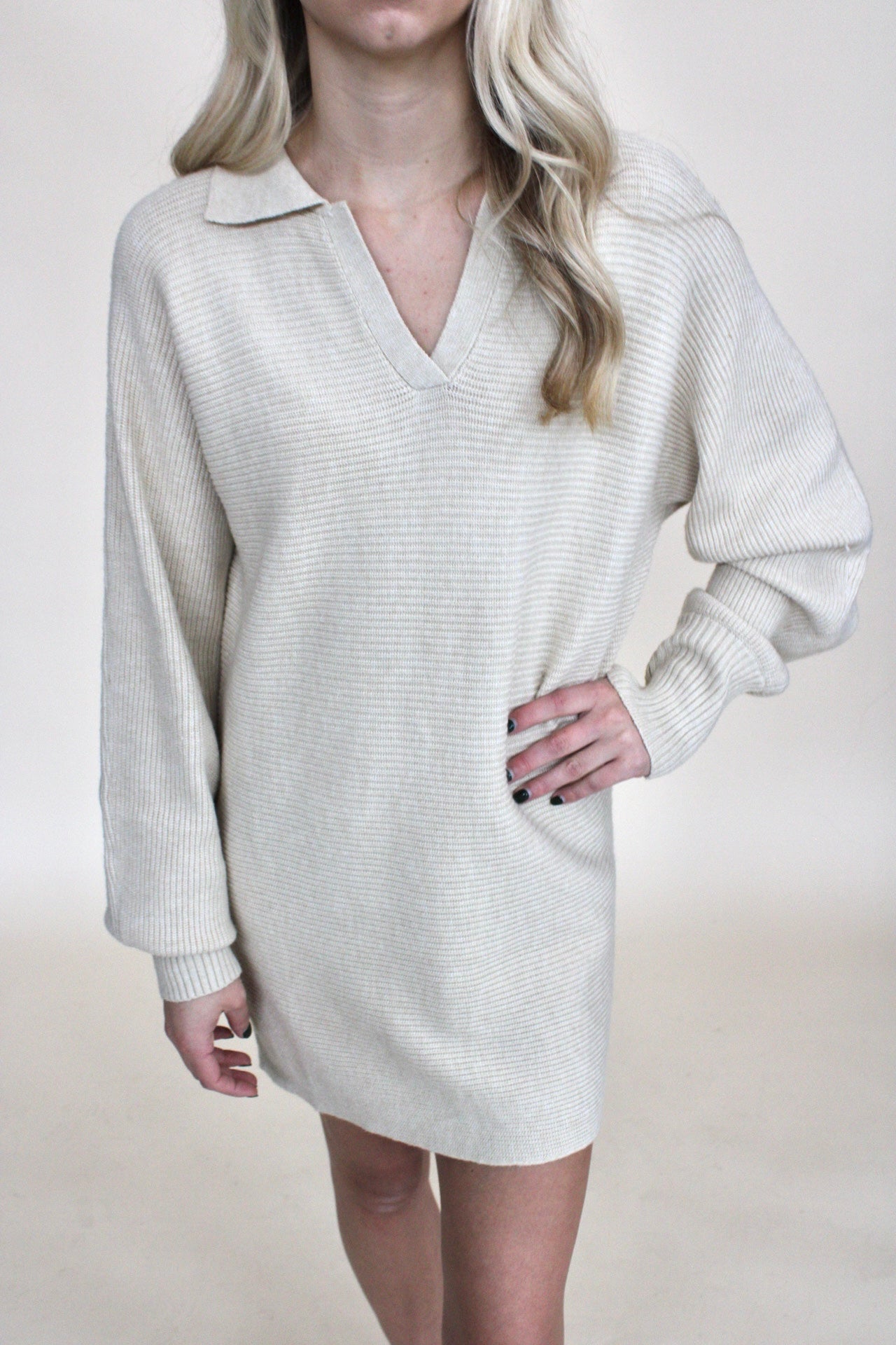Sasha Collared Sweater Dress