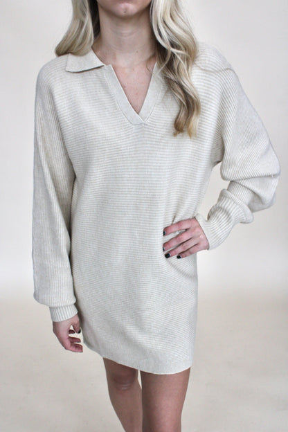 Sasha Collared Sweater Dress