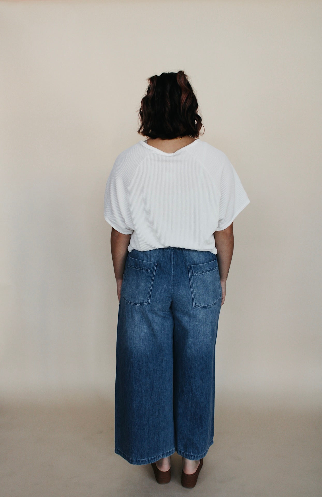 Textured Rib Button Pullover